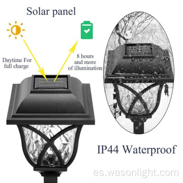 Wason 2/6 Pack LED impermeable Auto/APAGADO Solar Pathway Pathway Stake Garden Light para el patio del patio y la pasarela